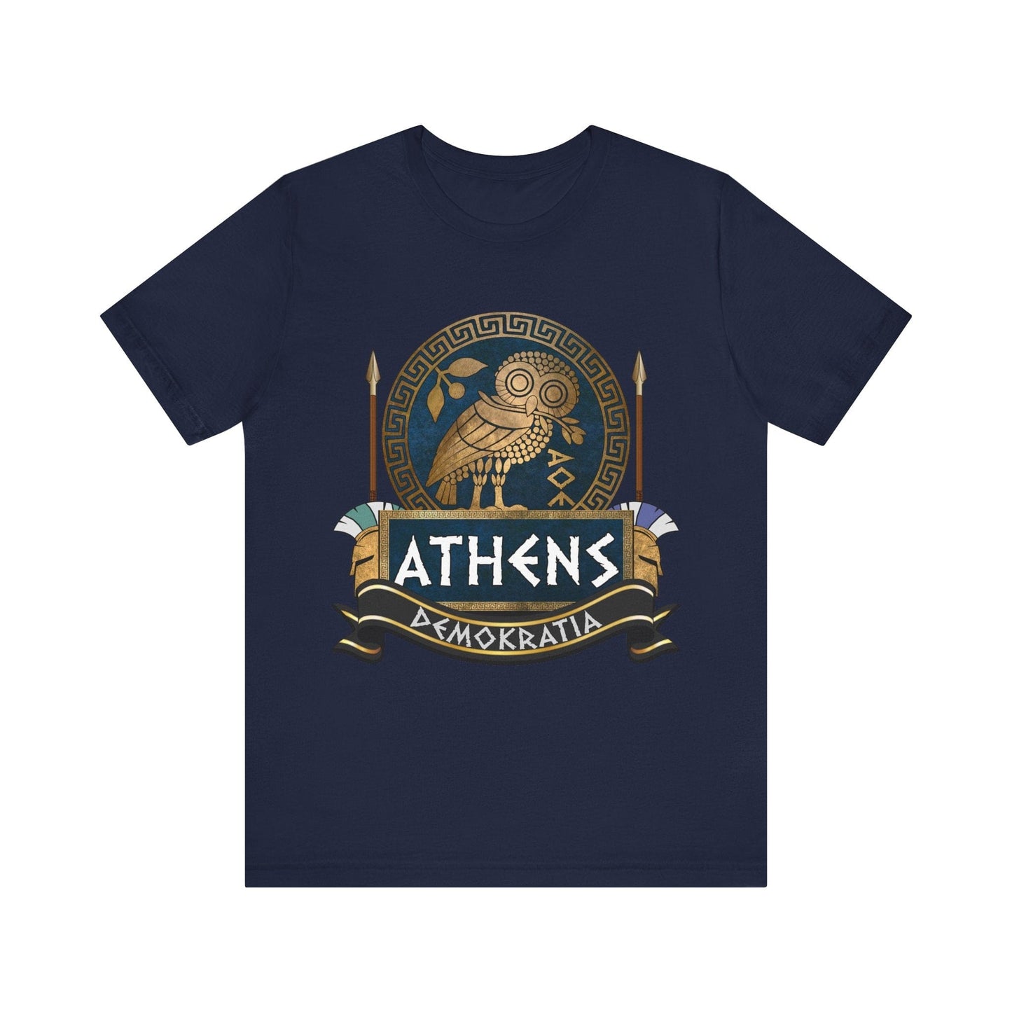Navy / S Athenian Hoplite - Ancient Athens T-Shirt