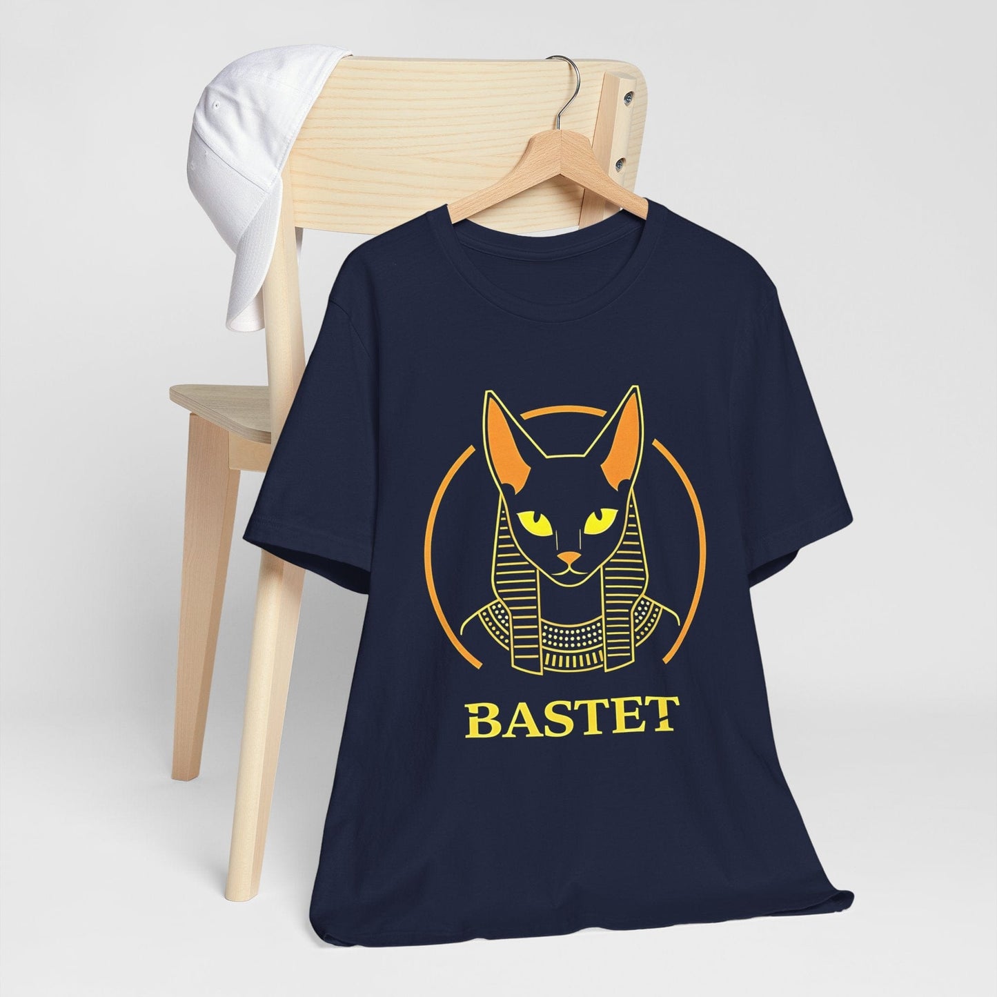 Navy / S Bastet Egyptian Goddess of Cats T-Shirt