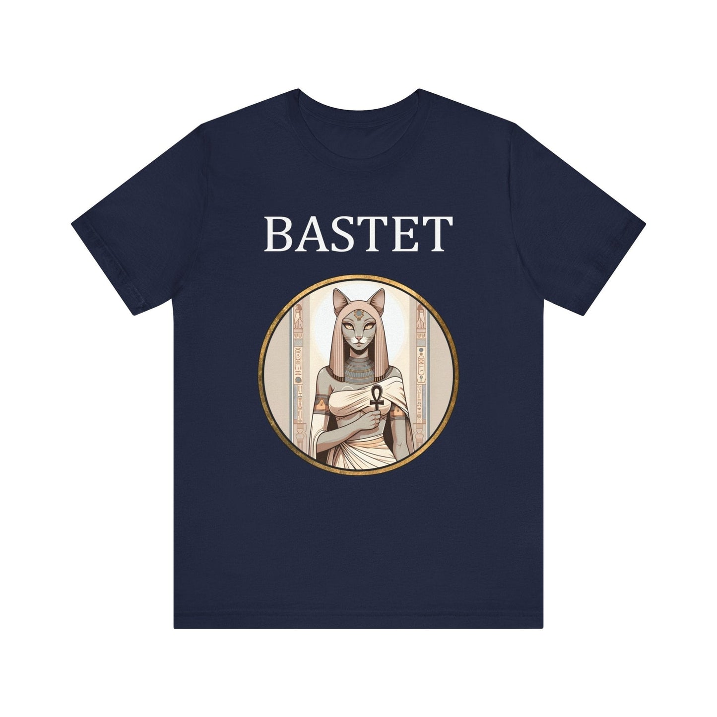 Navy / S Bastet Egyptian Goddess T-Shirt