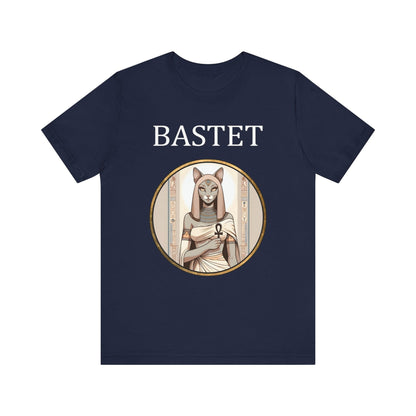 Navy / S Bastet Egyptian Goddess T-Shirt