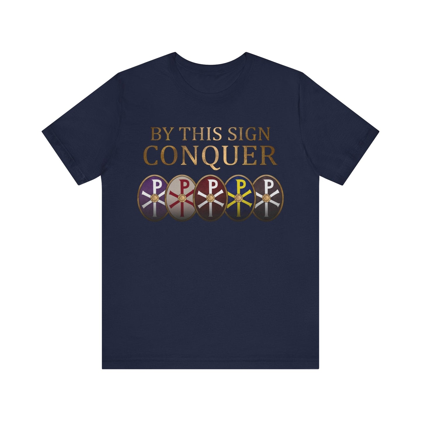 Navy / S By This Sign Conquer - Constantine the Great T-Shirt
