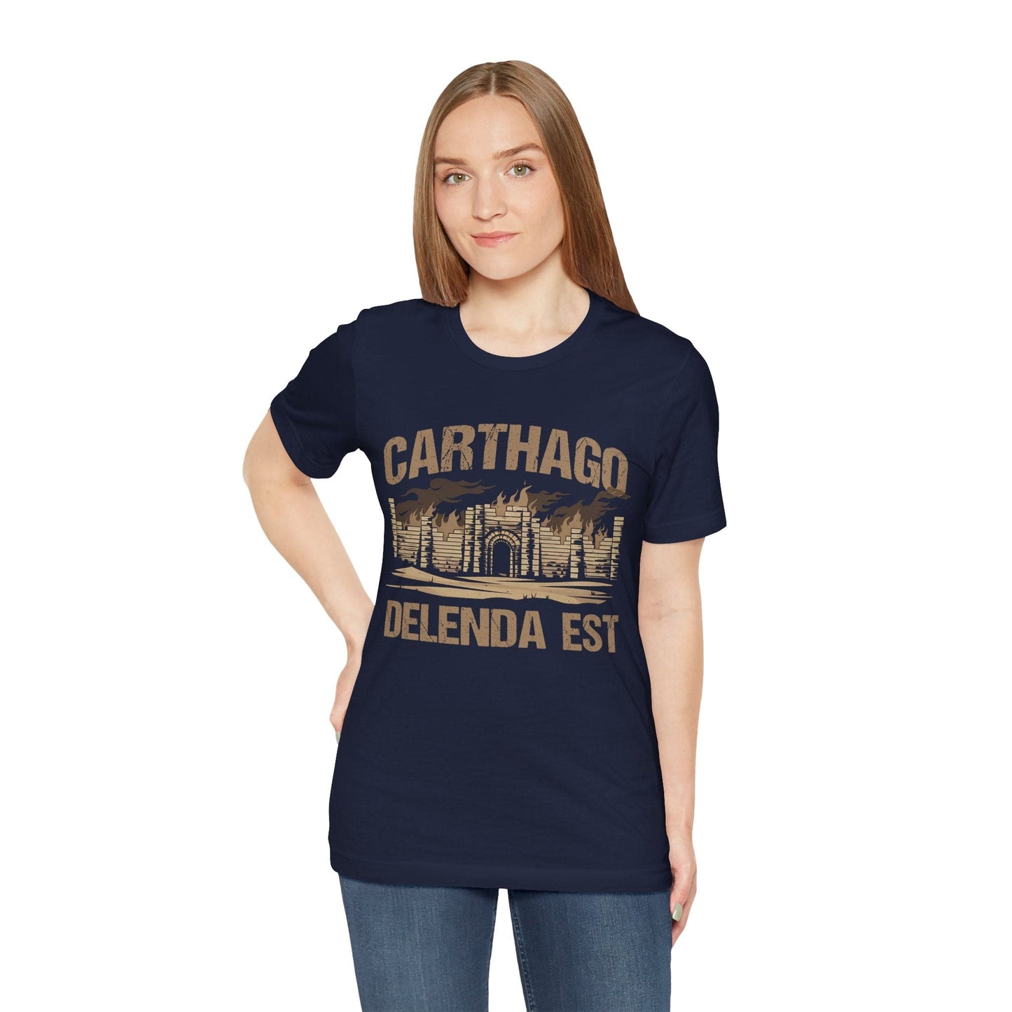Navy / S Carthago Delenda Est Shirt - Carthage Must Be Destroyed T-Shirt