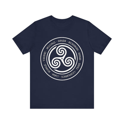 Navy / S Celtic Gods and Goddesses Triskelion T-Shirt