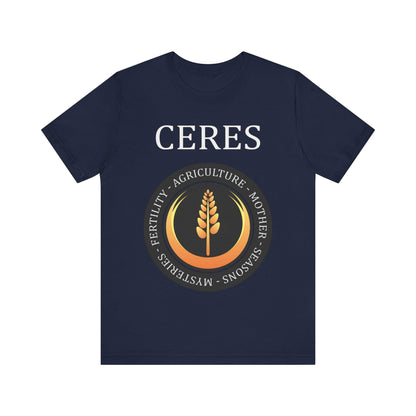 Navy / S Ceres Ancient Roman Goddess T-Shirt
