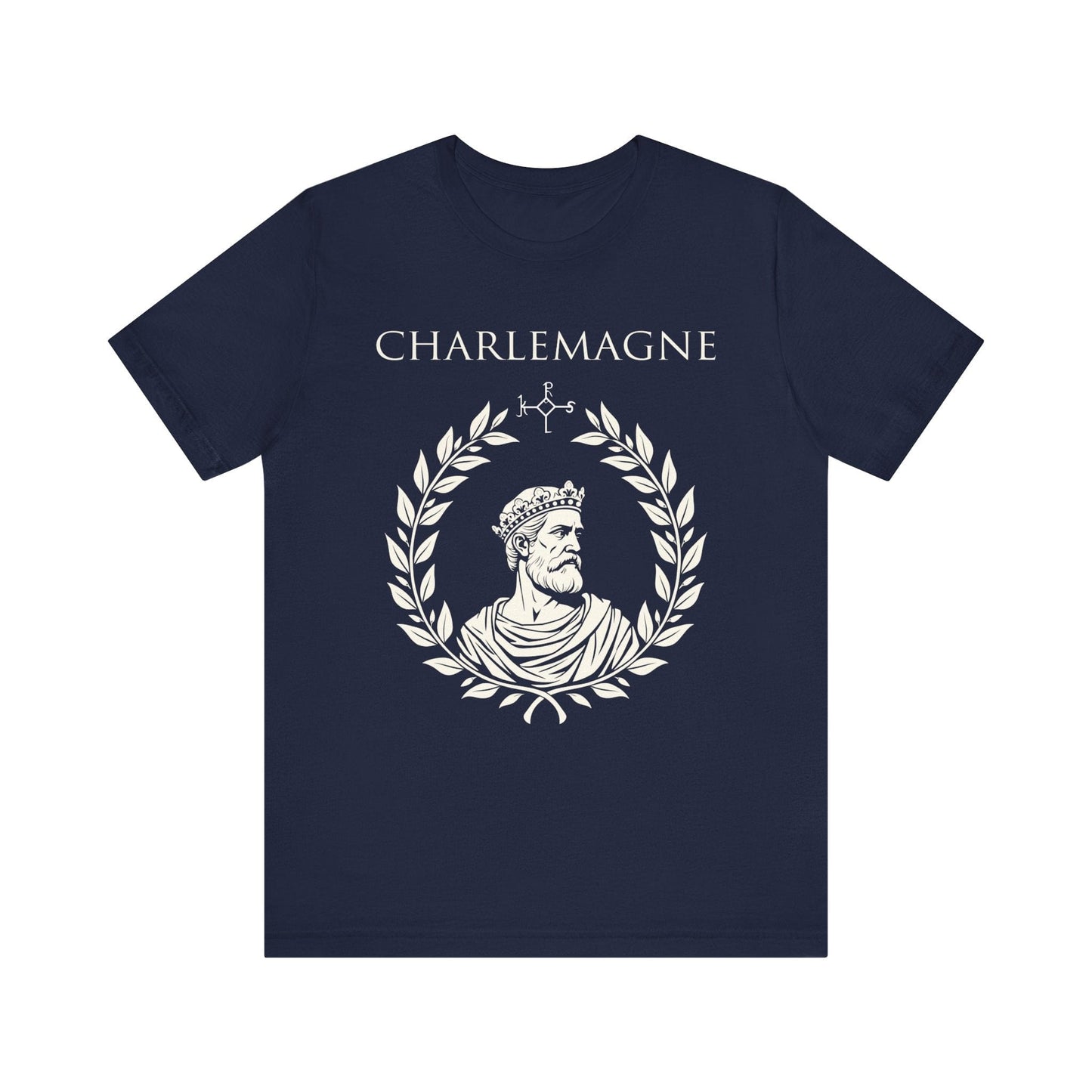 Navy / S Charlemagne - King of the Franks - Carolingian Emperor Charlemagne T-shirt