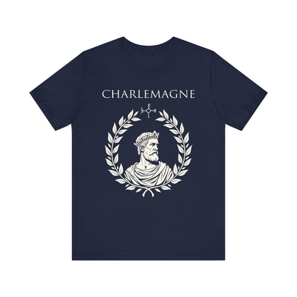 Navy / S Charlemagne - King of the Franks - Carolingian Emperor Charlemagne T-shirt