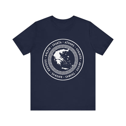 Navy / S City-States of Ancient Greece - Ancient Greek Polis T-Shirt