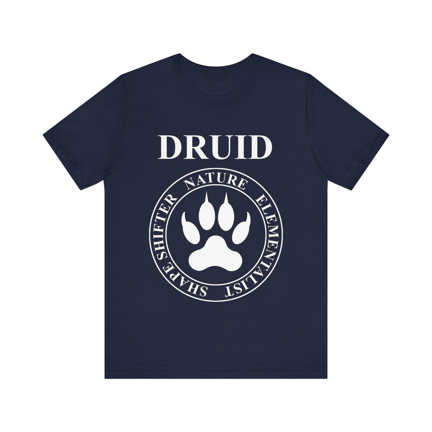Navy / S Druid Fantasy RPG Class Shapeshifter Mark of the Wild T-Shirt
