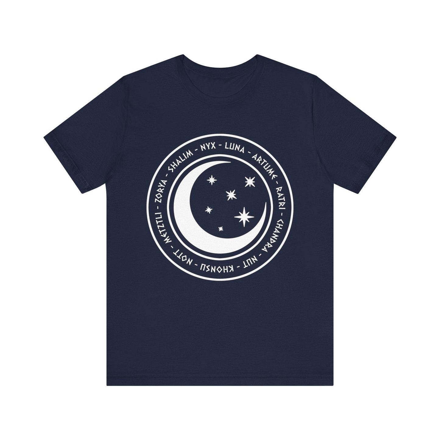 Navy / S Gods and Goddesses of the Night, Stars and Moon - Ancient Mythology and Paganism T-shirt