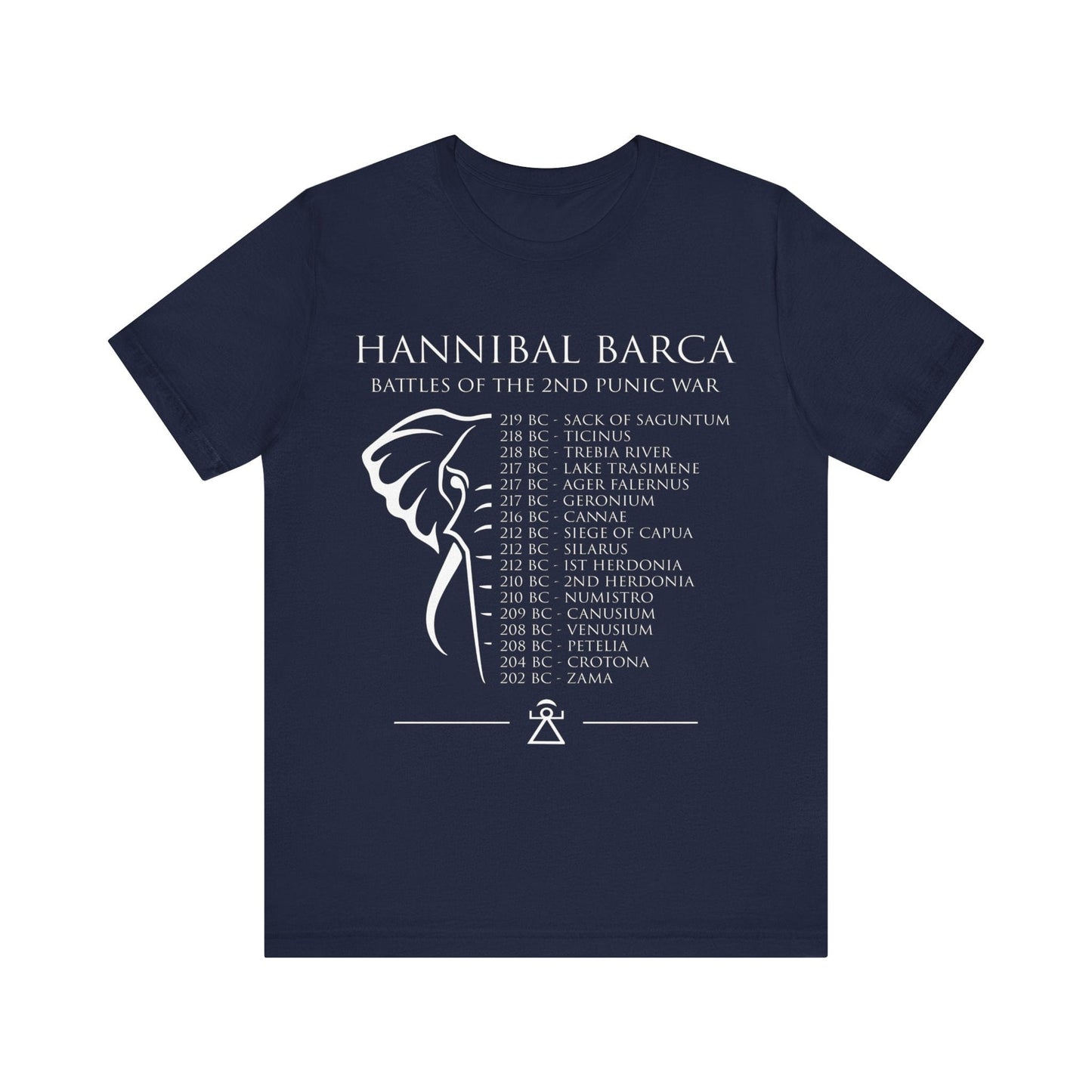Navy / S Hannibal Barca Battles of the 2nd Punic War T-shirt