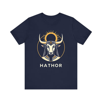 Navy / S Hathor Ancient Egyptian Goddess T-shirt