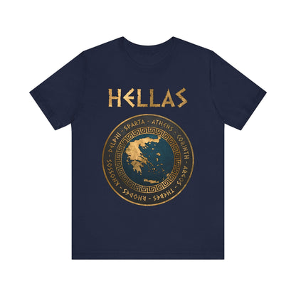 Navy / S Hellas Ancient Greek Polis - City-States of Ancient Greece T-shirt