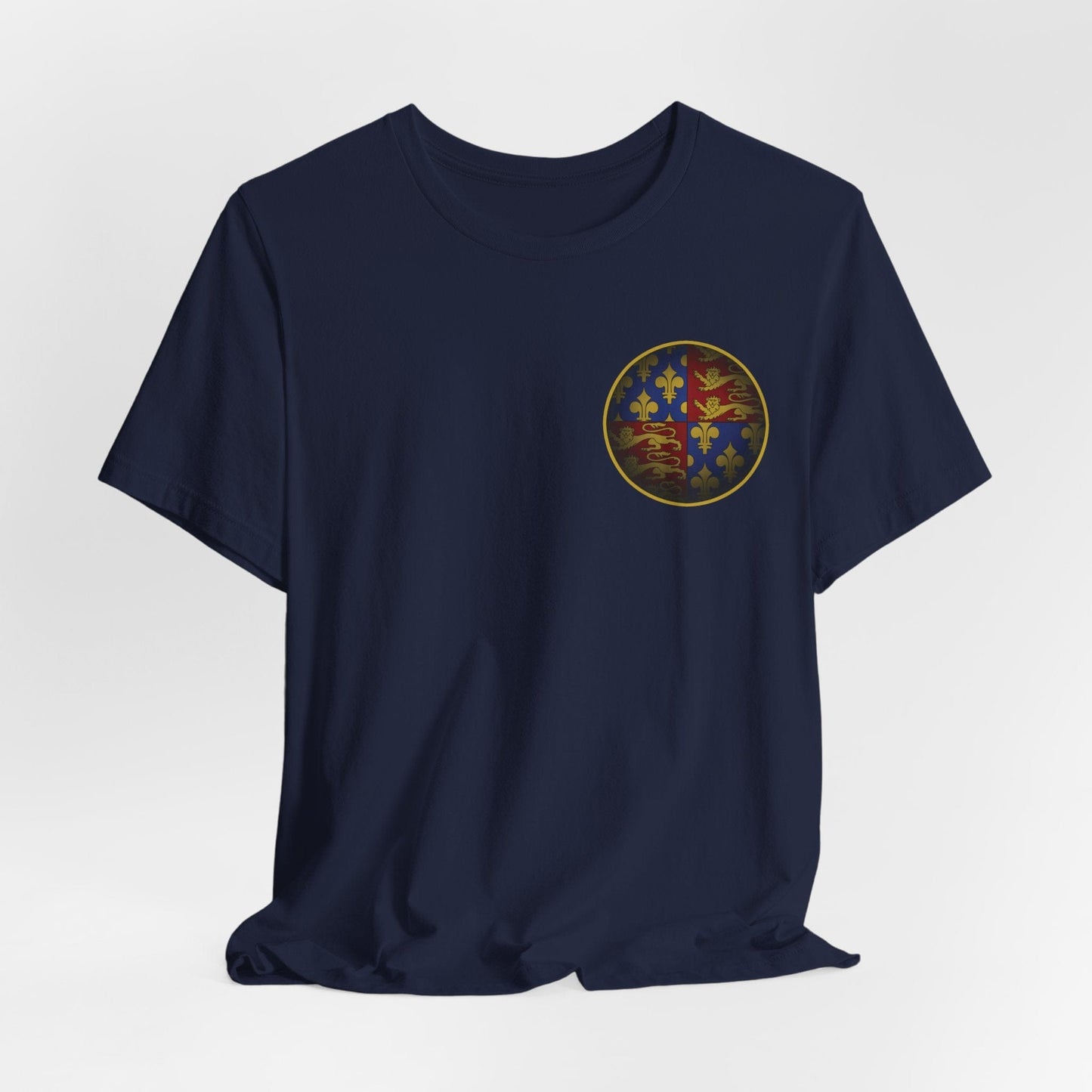 Navy / S Hundred Years War Battles - Double Sided T-Shirt