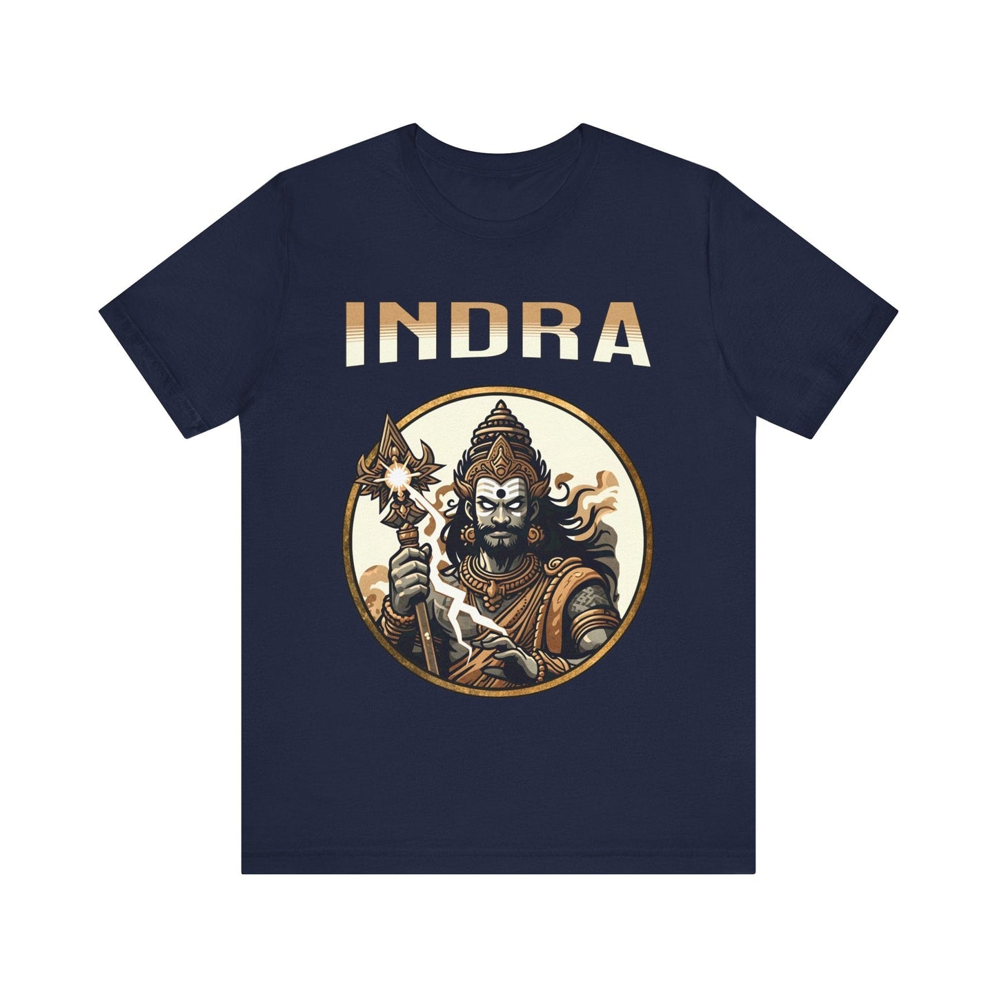 Navy / S Indra - King of the Devas - Hinduism and Indo-European Mythology T-shirt