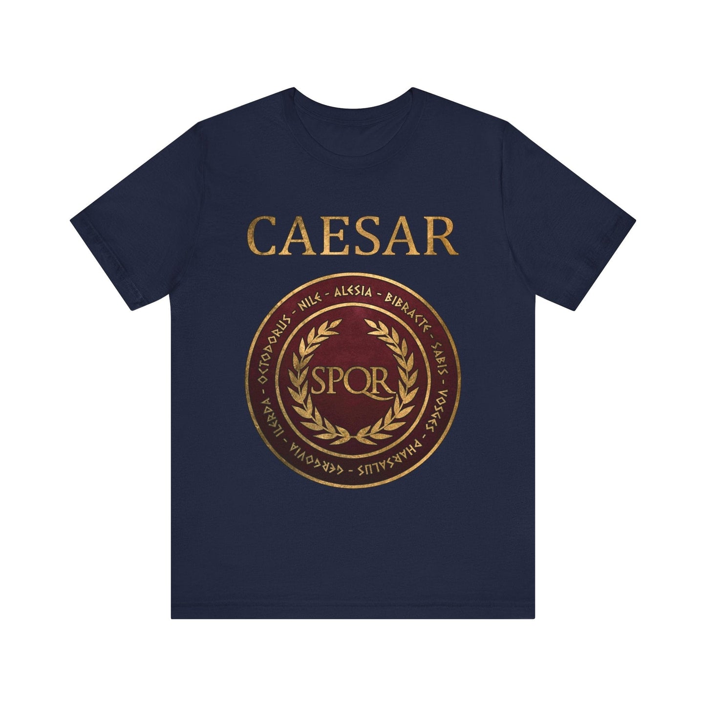 Navy / S Julius Caesar Famous Battles T-Shirt