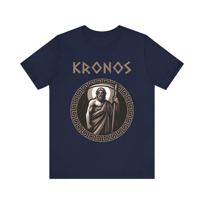 Navy / S Kronos - Ancient Greek Titan - Greek Mythology T-shirt