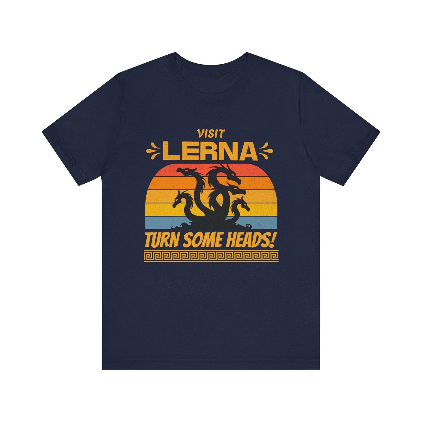 Navy / S Lernaean Hydra - Visit Lerna, Turn Some Heads! - Funny Greek Mythology T-shirt