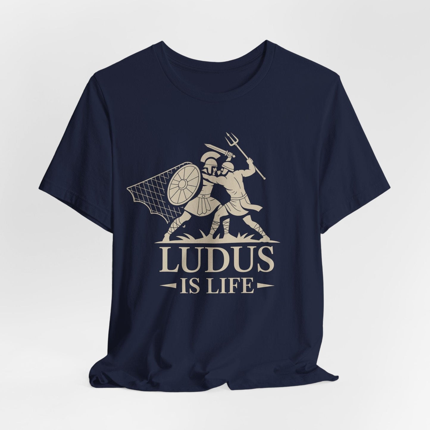 Navy / S Ludus is Life - Roman Gladiator School T-Shirt