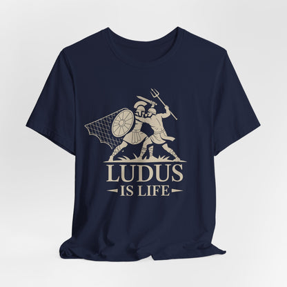 Navy / S Ludus is Life - Roman Gladiator School T-Shirt