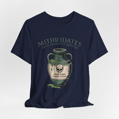 Navy / S Mithridates Daily Immunity Booster - Poison King of Pontus - Funny History T-Shirt