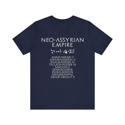 Navy / S Neo-Assyrian Empire - Neo-Assyrian Kings and Cuneiform Assyria T-Shirt