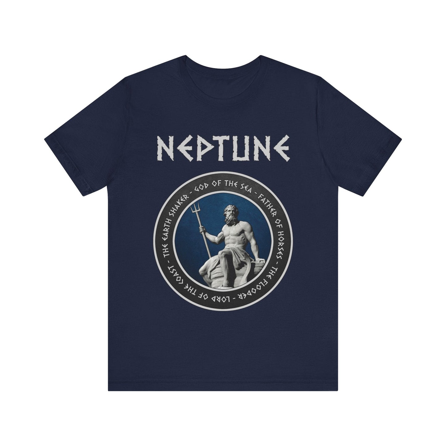 Navy / S Neptune Ancient Roman Sea God  T-Shirt