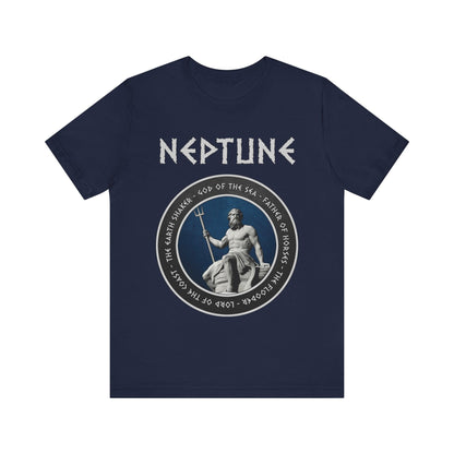 Navy / S Neptune Ancient Roman Sea God  T-Shirt
