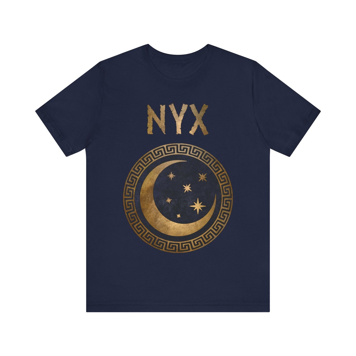 Navy / S Nyx Greek Goddess of Night Ancient Symbol T-shirt
