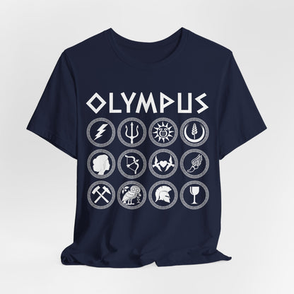 Navy / S Olympus - Greek Gods and Goddesses - Greek Mythology T-Shirt