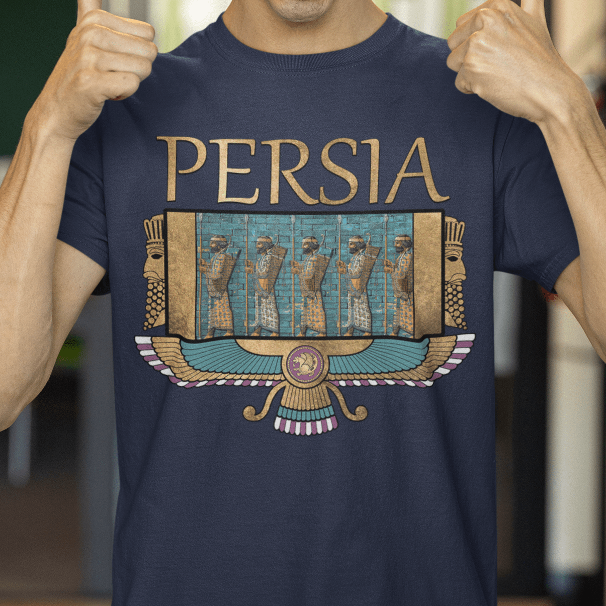 Navy / S Persia - Immortals of the Achaemenid Persian Empire T-shirt