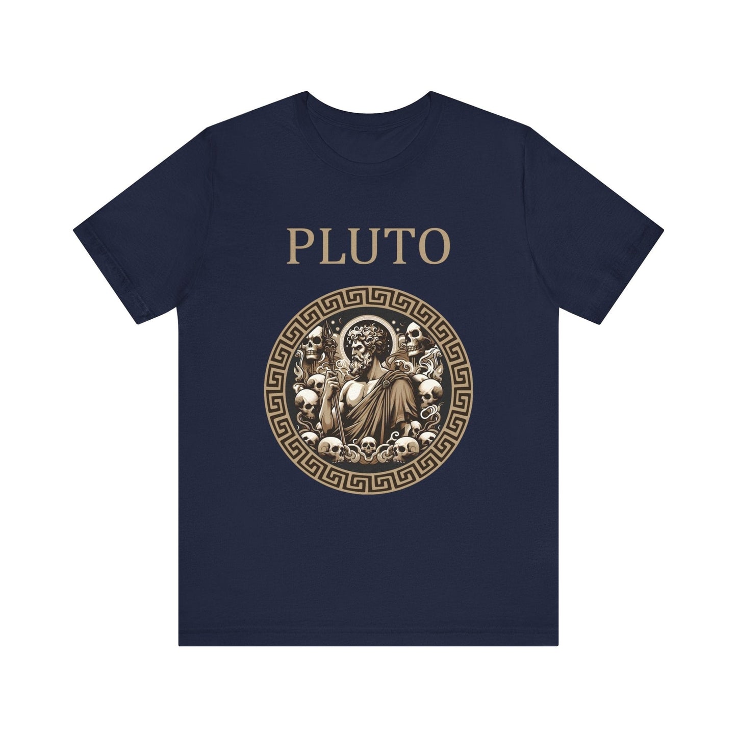 Navy / S Pluto Roman God of the Dead and Underworld T-Shirt