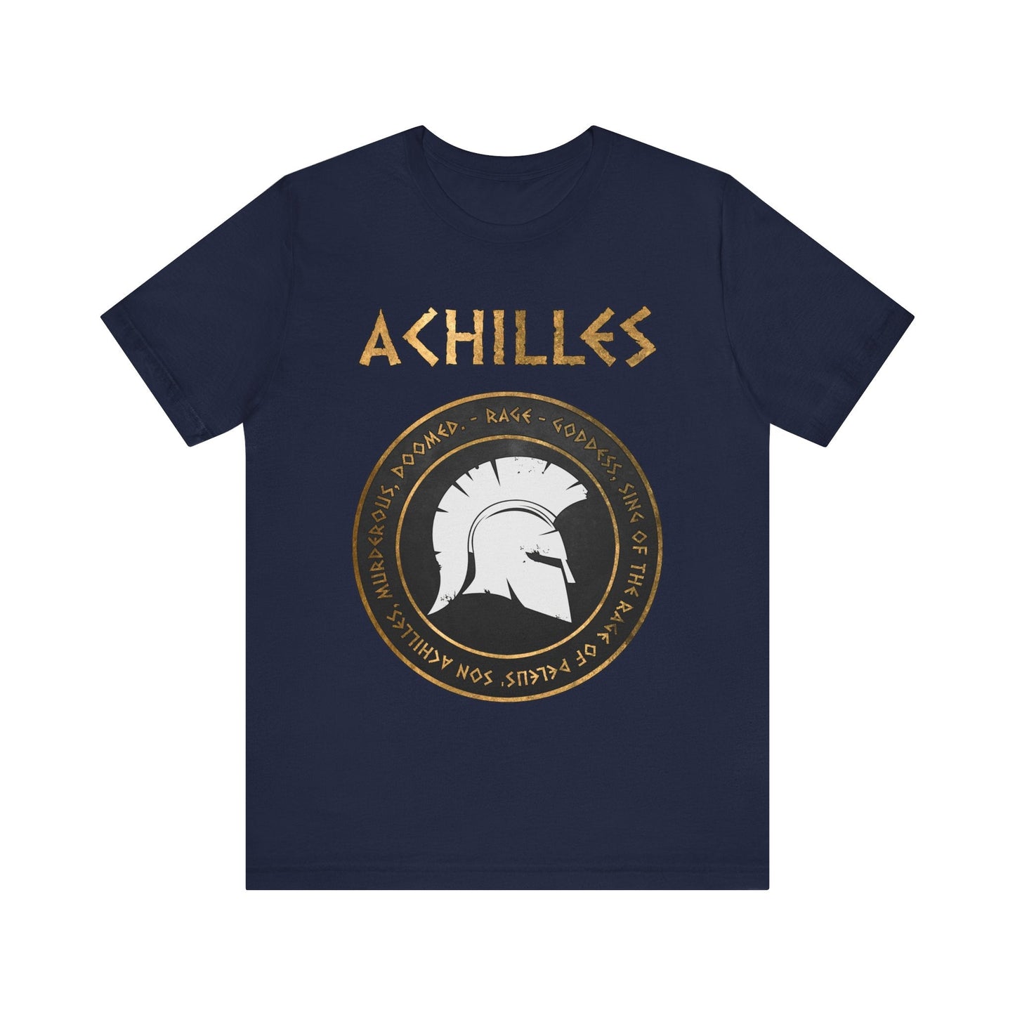 Navy / S Rage of Achilles - Homer the Iliad T-Shirt