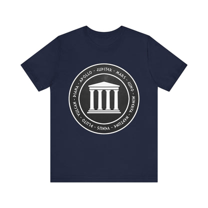 Navy / S Roman Pantheon - Gods and Goddesses of Ancient Rome T-Shirt