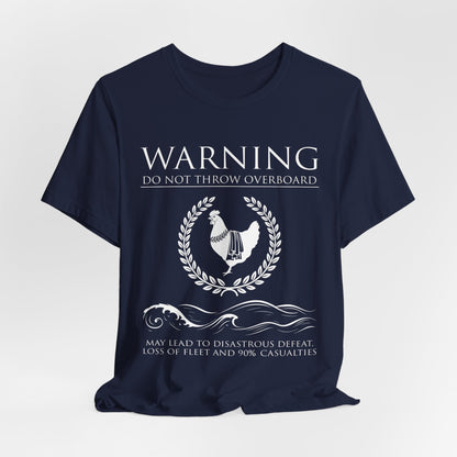 Navy / S Sacred Chicken - Battle of Drepana 1st Punic War - Funny Roman History T-Shirt