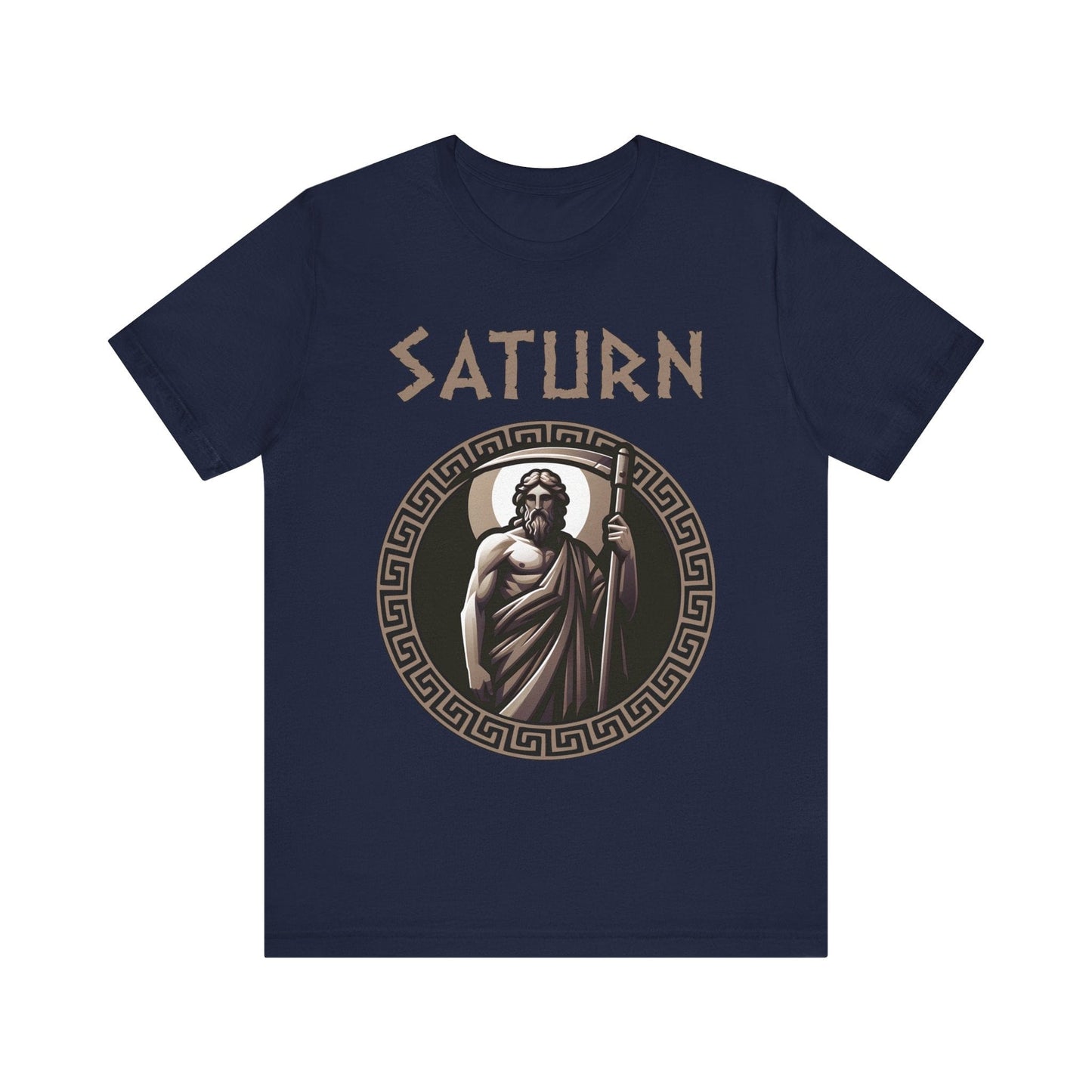Navy / S Saturn Ancient Roman God T-Shirt