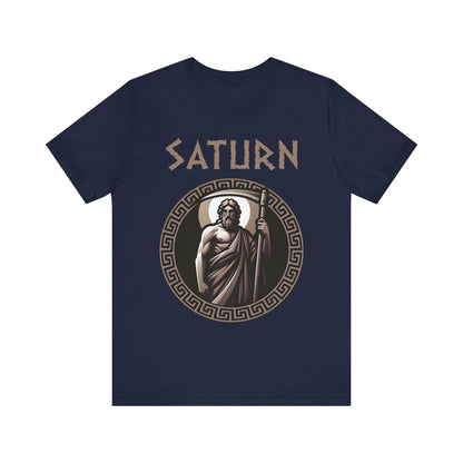 Navy / S Saturn Ancient Roman God T-Shirt
