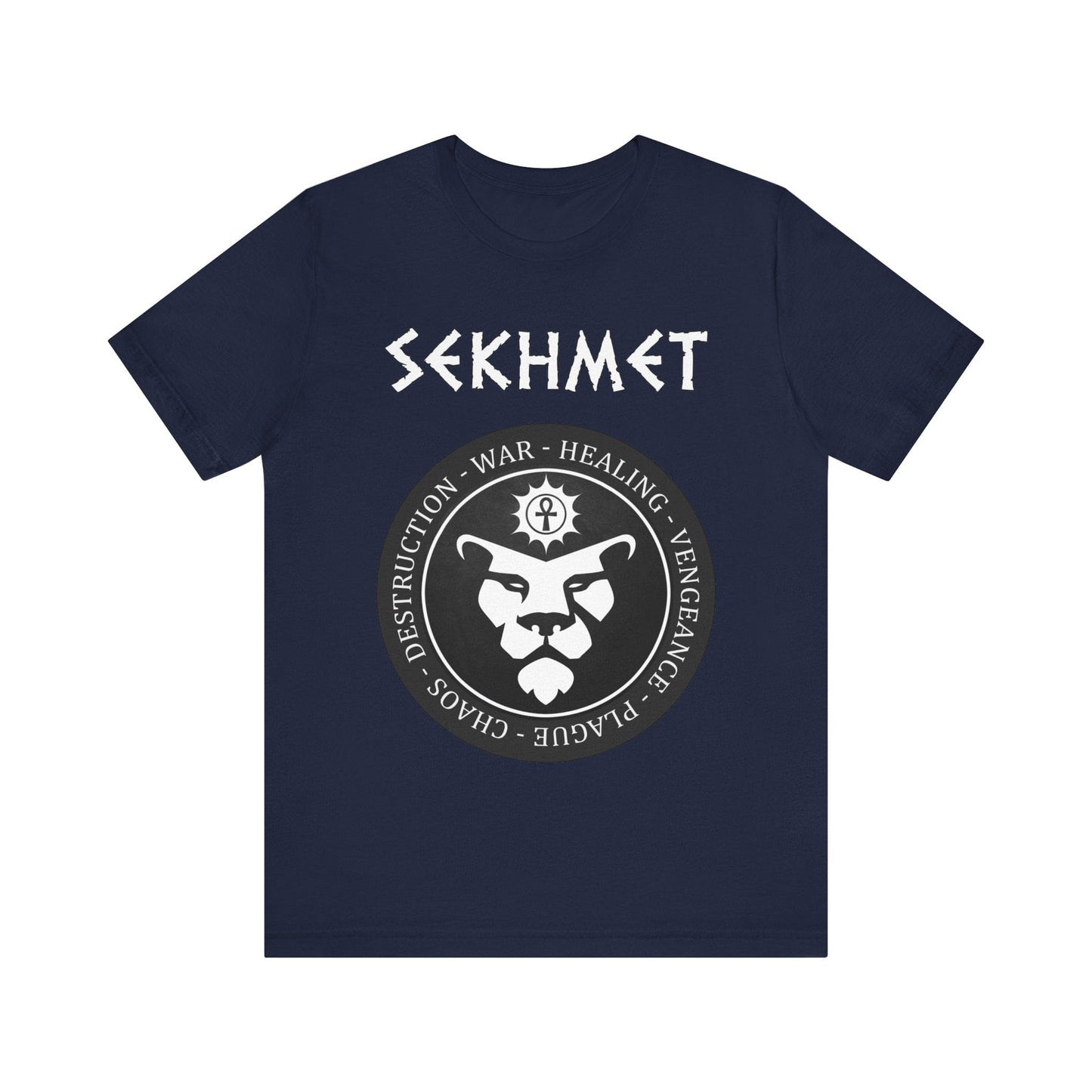 Navy / S Sekhmet Egyptian Goddess T-Shirt
