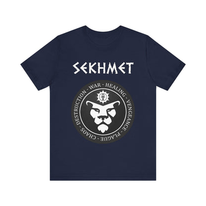 Navy / S Sekhmet Egyptian Goddess T-Shirt