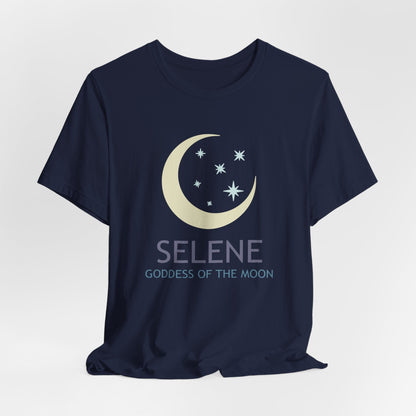Navy / S Selene Greek Goddess of the Moon T-Shirt