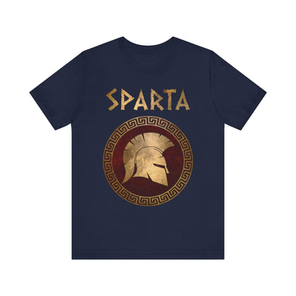 Navy / S Sparta - Corinthian Helmet Symbol - Lacedaemonian Spartans T-shirt