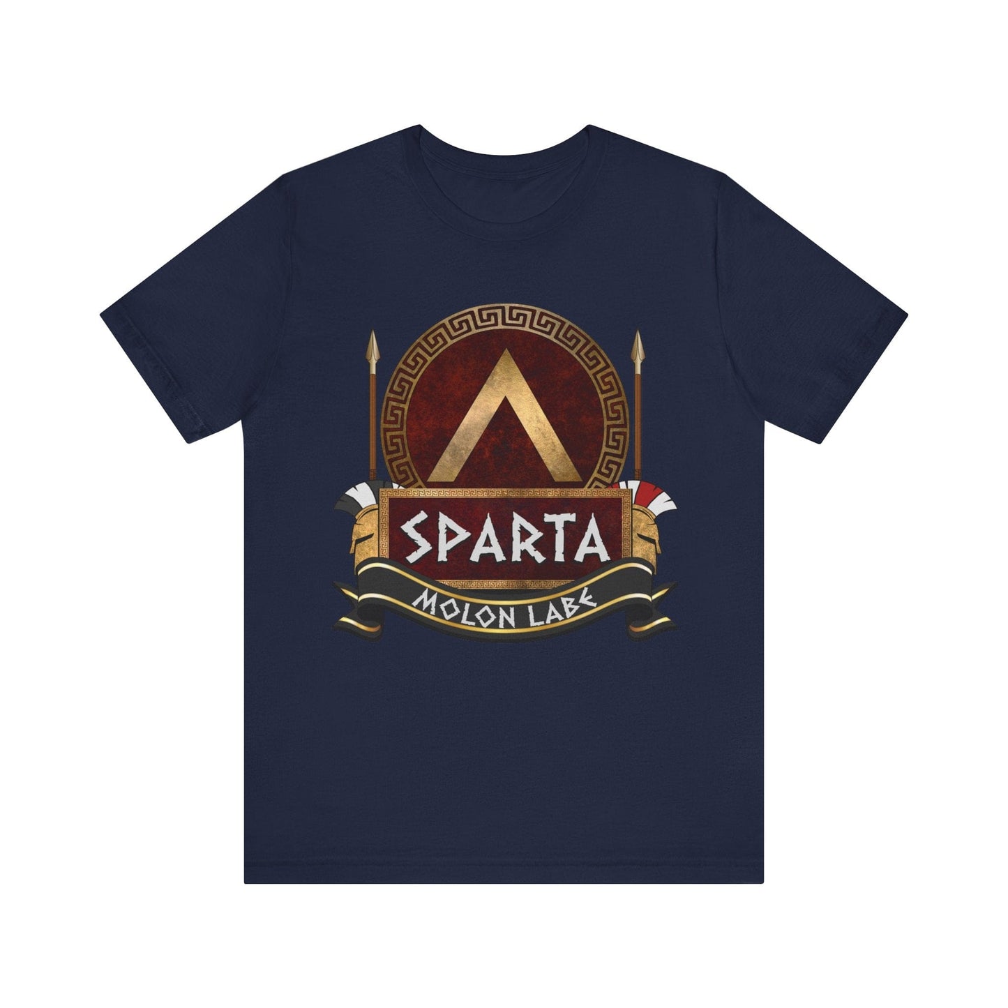 Navy / S Sparta - Lacedaemonian Arms and Armor - Spartan Army T-shirt