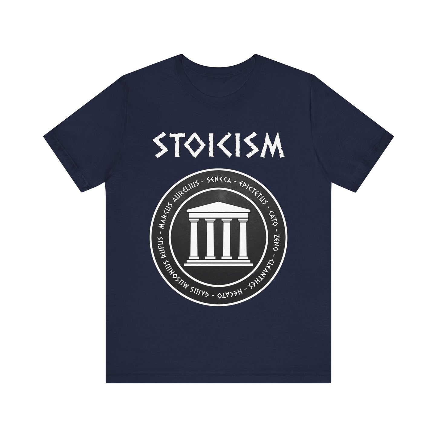 Navy / S Stoicism - Ancient Greek and Roman Philosophers T-Shirt