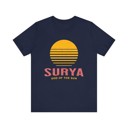 Navy / S Surya God of the Sun - Hindu Mythology and Hinduism T-shirt