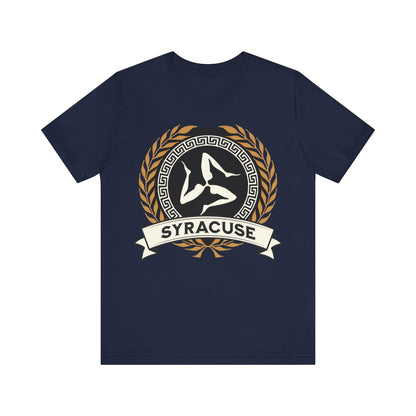Navy / S Syracuse Ancient Greek City-State - Polis of Syracuse Symbol - Syracusan History - T-shirt