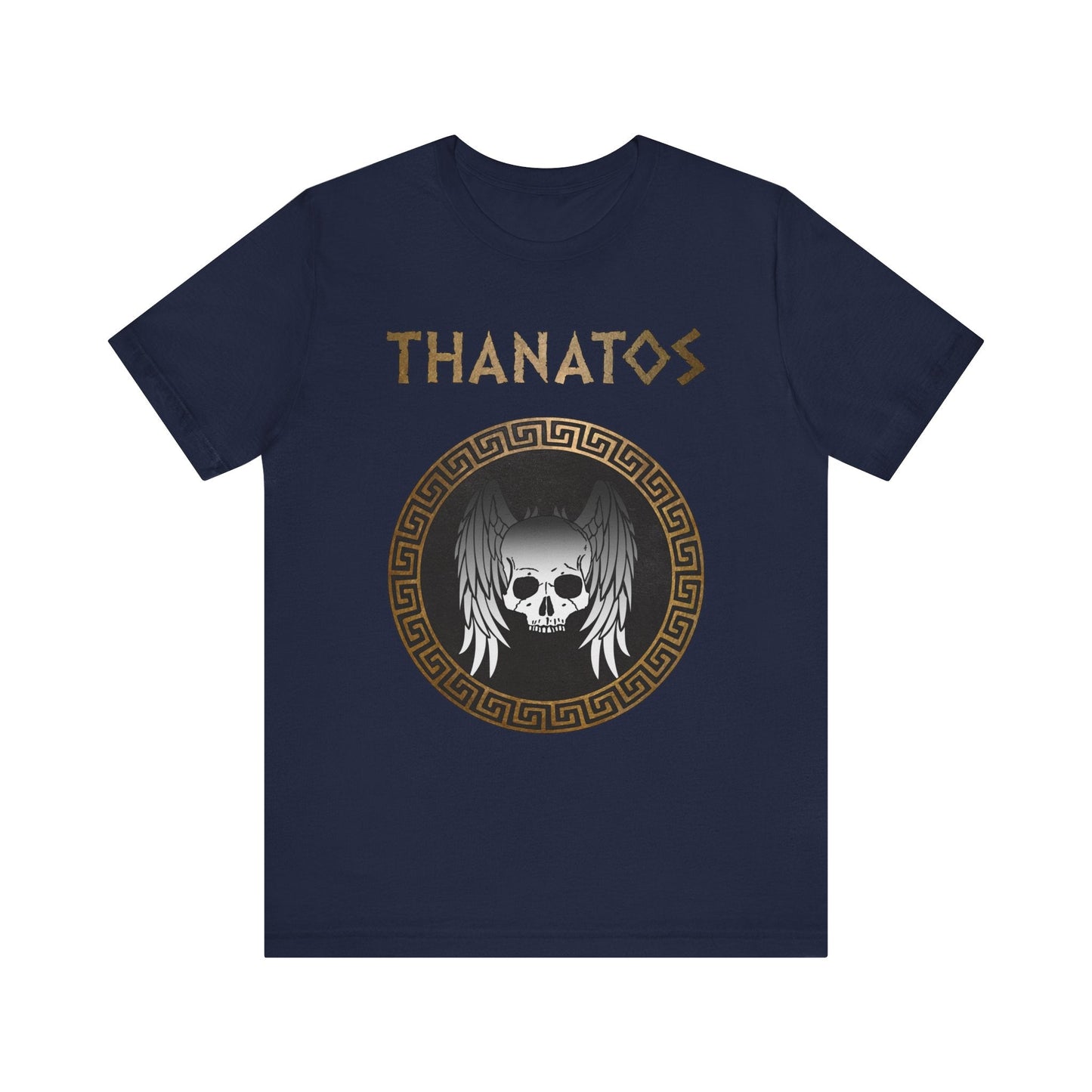 Navy / S Thanatos Ancient Greek God T-Shirt