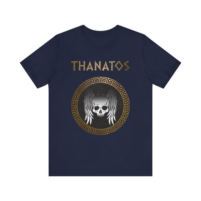 Navy / S Thanatos Ancient Greek God T-Shirt