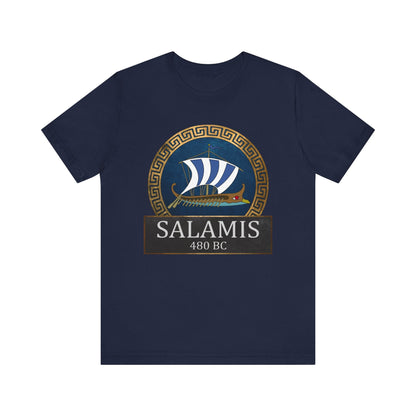 Navy / S The Battle of Salamis 480 BC - Ancient Greece History T-shirt