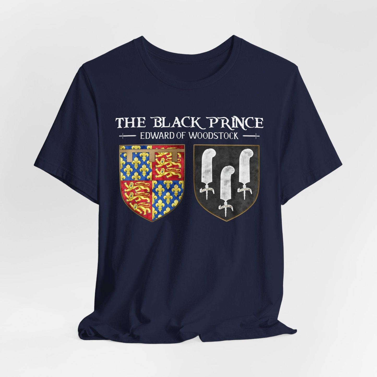 Navy / S The Black Prince - Edward of Woodstock Heraldry T-Shirt