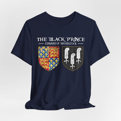 Navy / S The Black Prince - Edward of Woodstock Heraldry T-Shirt