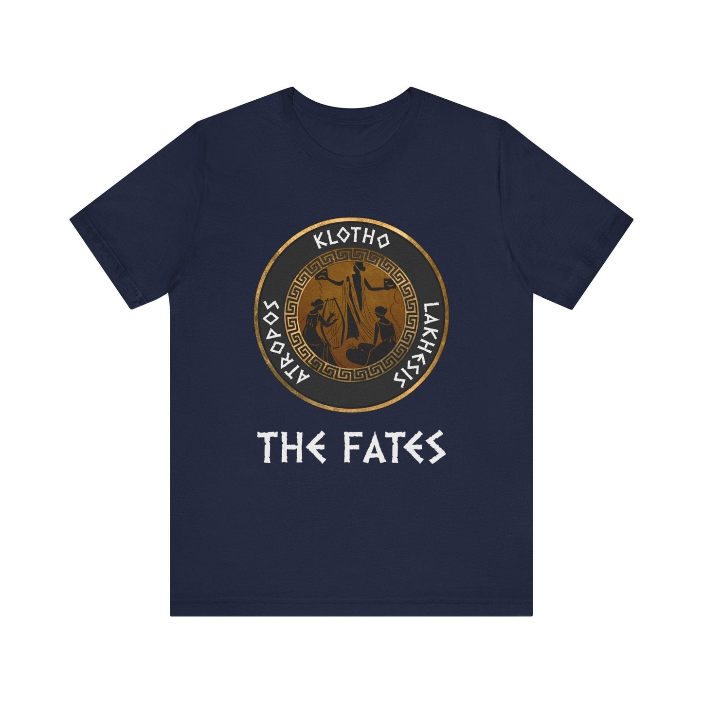 Navy / S The Fates - The Moirai - Ancient Greek Goddesses T-Shirt